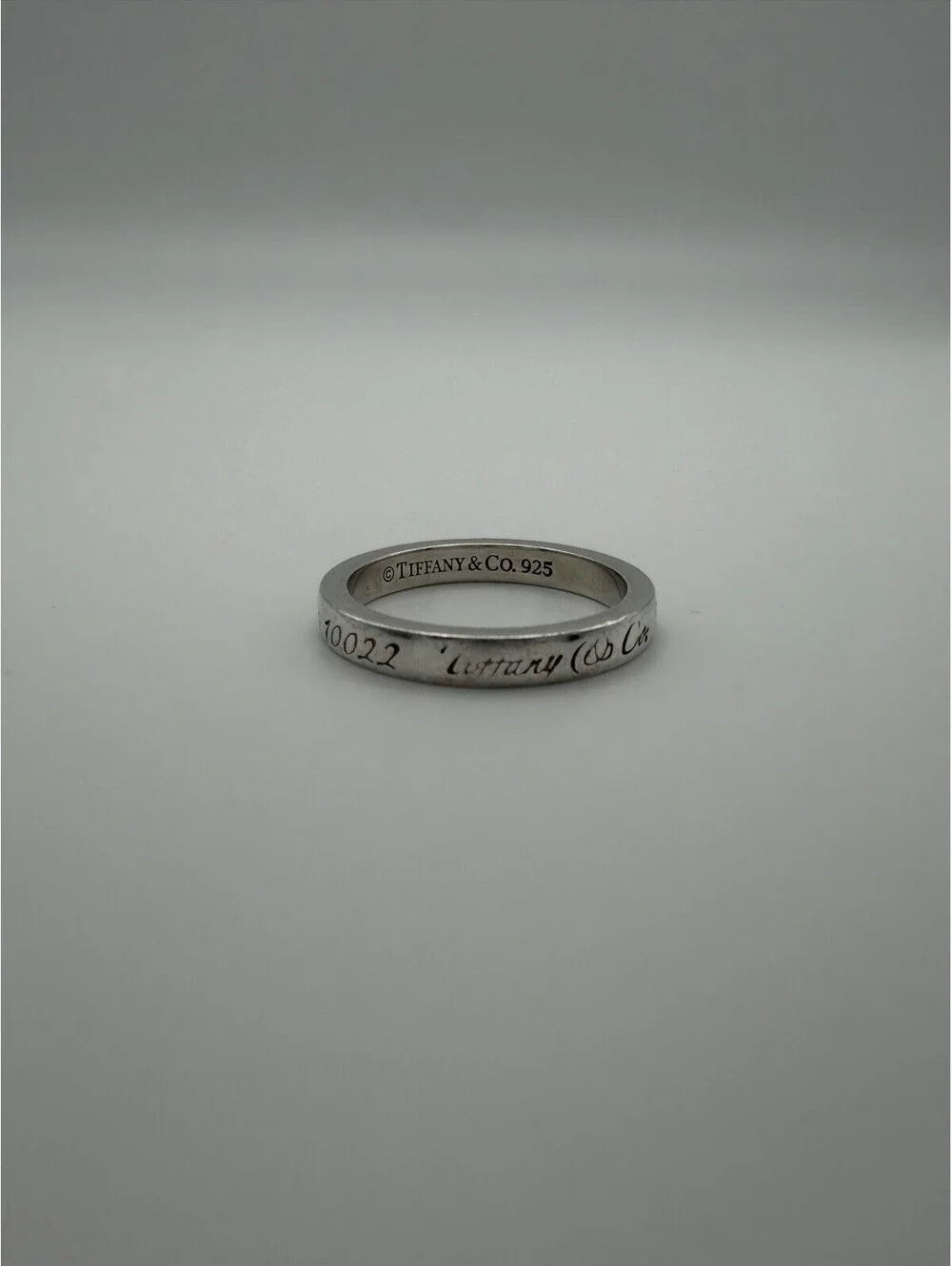 Authentic Tiffany & Co Ring Notes Narrow New York US Size 6 Sterling Silver 925